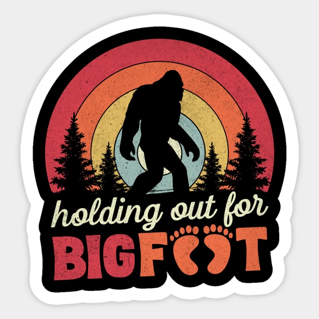 Holding Out For Bigfoot Valentine's Day Sasquatch Gift Sticker by The WYLD Tribe